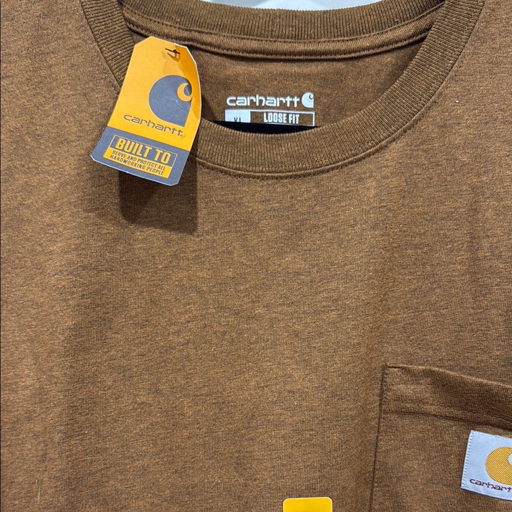 Carhartt Brown Short Sleeve Tee Relaxed Fit - Picture 4 of 5